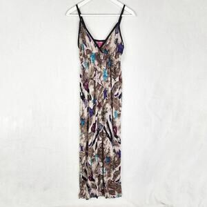 Colada Co Star Girl Flowy Maxi Chemise Nightgown Multicolor USA Made. M